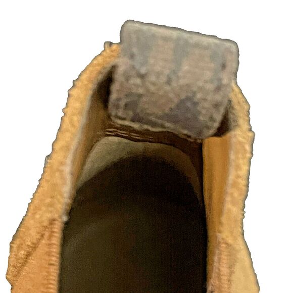 Michael Kors Suede "Lottie" Bootie in Luggage Tan Hard To Find 8.5 Heeled logoMK - Picture 3 of 8